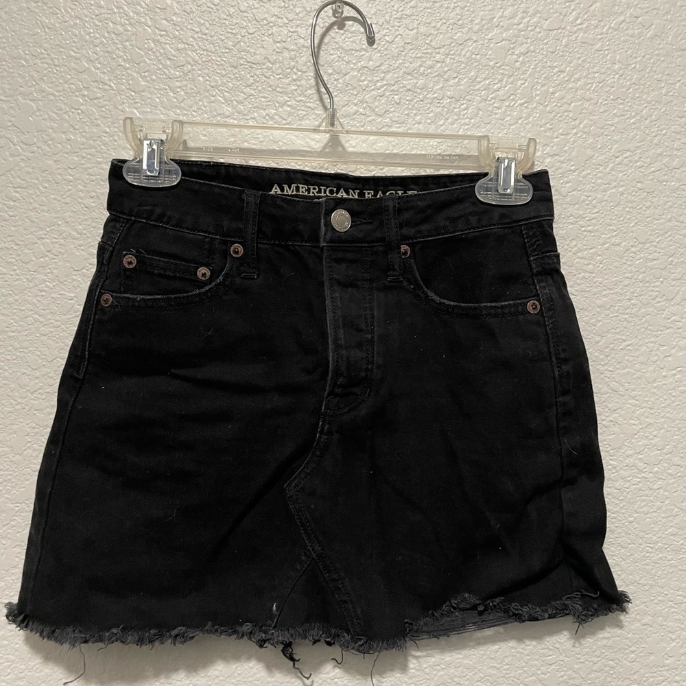 American Eeagle black denim skirt